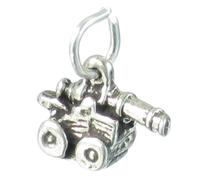 Cannone piccolo charm in argento sterling .925 x 1 Cannoni charms