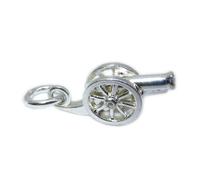 Cannone PICCOLO charm in argento sterling .925 x 1 charms pistole e cannoni