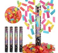 Cannone Spara Coriandoli 40 cm, Taozoey Sparacoriandoli*4, Altezza Effetto 5-8 m, Spara Coriandoli Laurea, Coriandoli Matrimonio, Confetti per Compleanno, Tubo Sparacoriandoli