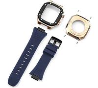 Cannoniera del paraurti in acciaio inossidabile in silicone cinghia di orologio ， per serie 7 8 45 mm 41 mmkit, fascia di sostituzione del coperchio in metallo da uomo ， per 44 mm 6 5 4 SE Accessori