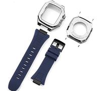 Cannoniera del paraurti in acciaio inossidabile in silicone cinghia di orologio ， per serie 7 8 45 mm 41 mmkit, fascia di sostituzione del coperchio in metallo da uomo ， per 44 mm 6 5 4 SE Accessori