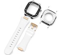Cannoniera del paraurti in acciaio inossidabile in silicone cinghia di orologio ， per serie 7 8 45 mm 41 mmkit, fascia di sostituzione del coperchio in metallo da uomo ， per 44 mm 6 5 4 SE Accessori