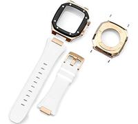 Cannoniera del paraurti in acciaio inossidabile in silicone cinghia di orologio ， per serie 7 8 45 mm 41 mmkit, fascia di sostituzione del coperchio in metallo da uomo ， per 44 mm 6 5 4 SE Accessori