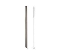 cannucce acciaio inossidabile 5pcs 12x215mm Metal Straw 8.5'' Reusable Drinking Straws For Bubble Tea Boba Smoothies Milkshakes(Black sharp)