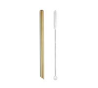 cannucce acciaio inossidabile 5pcs 12x215mm Metal Straw 8.5'' Reusable Drinking Straws For Bubble Tea Boba Smoothies Milkshakes(Gold sharp)