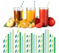 Cannucce Carta Colorate,250PCS Cannucce Carta,Biodegradabili in Colori Assortiti,per Feste,per Matrimoni,Natale,Docce Bambino
