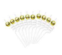 Cannucce decorative a sfera da discoteca specchiata monouso e comode per feste