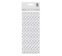 Cannucce di carta con finitura laminata, motivo a pois, in argento, biodegradabili, per uso alimentare, impermeabili, per decorare e decorare la casa, 24 pezzi, lunghezza 19,5 cm, diametro 0,6 cm