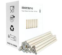 Cannucce di carta usa e getta, extra larghe, 1,3 cm, grandi, per boba smoothie, bevande jumbo, frappè, malto, forniture per feste, decorazioni artistiche fatte a mano, carta kraft, 100 pezzi