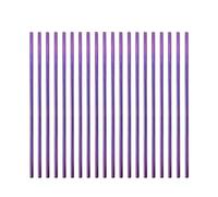 Cannucce in acciaio inossidabile Strumenti for bar con cannucce in acciaio inossidabile, riutilizzabili in metallo, for bubble tea, tubi for bevande(Purple20pcsstraight)
