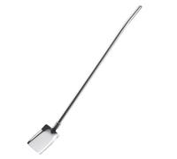 Cannucce in acciaio inox, cucchiai, cucchiai, cannucce | cucchiaio per mescolare, cannuccia da caffè a forma di pala in acciaio inox - 2 in 1 con manico in paglia per riunioni di famiglia, cocktail