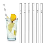 Cannucce in vetro 6 pezzi incise: dolce gatto + zampe di gatto - cannucce 23 cm - Amanti delle zampe del gattino idea regalo - Lavabile in lavastoviglie