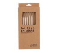 Cannucce in vetro trasparente (x6)