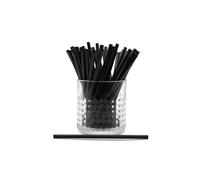 Cannucce nere in fibra di mais 100% biodegradabili e compostabili, ecologiche, insapore, consistenza piacevole, resistenti fino a 50°C, ideali per bevande fredde e cocktail (1000, 6 mm × 140 mm)