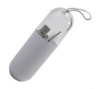 Cannucce pieghevoli riutilizzabili in silicone con custodia portatile e spazzola per la pulizia, per uso esterno e da viaggio (grigio)