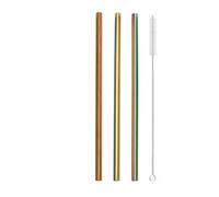 Cannuccia Acciaio Inox 3Pcs Reusable Heart Shaped Drinking Straw With Brush Stainless Steel Straws For Juice Milk Tea Coffee Bar Party(3Pcs MixR)