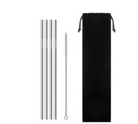 Cannuccia Acciaio Inox Cannucce riutilizzabili da 4/8 pezzi in acciaio inossidabile 304 con spazzola for pulizia
