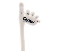 Cannuccia fatta a mano - 17 x 8 cm grande stoviglie riutilizzabili, bevitore di bevande, cannuccia con design creativo del piede, per bere portatili, feste divertenti