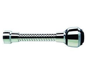 CANNUCCIA FLESSIBILE TIPO LUSSO CM.14 IN OTTONE CROMATO filetti 22x1F e 24x1M
