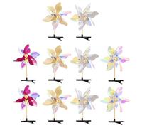 CANNXI 10Pcs Stile Barrettes Colorato Mulino A Vento Forcine Rotabili Bambine Scattare Foto Clip di Capelli Mulino A Vento Copricapo