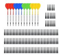 CANNXI 12 freccette morbide da 14 g con punta morbida e barili placcati in ferro, set di freccette morbide con 100 punte