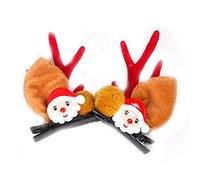 CANNXI 2 fermagli per capelli natalizi per bambini, con scritta "Merry Christmas", per bambine e ragazze, decorazione per feste di Natale