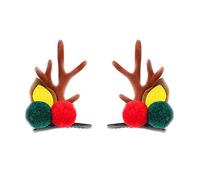 CANNXI 2 fermagli per capelli natalizi per bambini, con scritta "Merry Christmas", per bambine e ragazze, decorazione per feste di Natale
