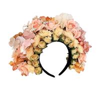 CANNXI Cerchietti per capelli da donna, con rose messicane, corona per capelli, corona per capelli, per feste di nozze, costume per sposa, accessori per foto da donna