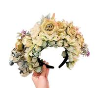 CANNXI Cerchietti per capelli da donna, con rose messicane, corona per capelli, corona per capelli, per feste di nozze, costume per sposa, accessori per foto da donna