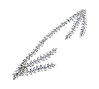CANNXI Cerchietti per capelli da donna, con strass, per matrimonio, matrimonio, copricapo da sposa, tiara a forma di ramo, ornamento per la sposa