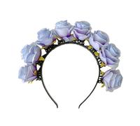 CANNXI Cerchietto per capelli con fiori colorati, accessorio bohémien, per cosplay, fiori, ghirlande, fascia per capelli per ragazze