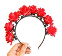 CANNXI Cerchietto per capelli con fiori colorati, accessorio bohémien, per cosplay, fiori, ghirlande, fascia per capelli per ragazze