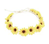 CANNXI Cerchietto per capelli con fiori finti per matrimonio, sposa, girasole, ghirlanda, tiara, corona, elastico, margherita, copricapo regalo