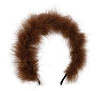 CANNXI Cerchietto per capelli da donna, con piume, accessorio per capelli da sposa, accessorio per capelli in peluche, vintage, accessorio per foto