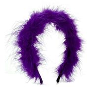 CANNXI Cerchietto per capelli da donna, con piume, accessorio per capelli da sposa, accessorio per capelli in peluche, vintage, accessorio per foto