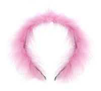 CANNXI Cerchietto per capelli da donna, con piume, accessorio per capelli da sposa, accessorio per capelli in peluche, vintage, accessorio per foto