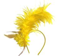 CANNXI Cerchietto per capelli da donna, con piume, fascinator per cosplay, stile anni '20, accessorio vintage per capelli con piume, accessorio per capelli da donna