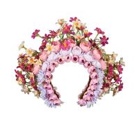 CANNXI Cerchietto per capelli da donna, elegante corona con fiori colorati, accessorio per capelli delicato floreale per servizi fotografici