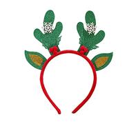 CANNXI Cerchietto per capelli natalizio con renna e corna di alce di Natale, copricapo glitterato con renna, occhiali montatura