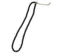 CANNXI Collane da donna, collana rotonda con perle finte, collana con perle nere, collana rotonda con perle finte, Plastica