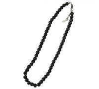 CANNXI Collane da donna, collana rotonda con perle finte, collana con perle nere, collana rotonda con perle finte, Plastica