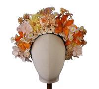 CANNXI Corona di fiori primaverili ghirlande floreali fascia per sposa donna matrimonio stimolato corona di fiori fascia per capelli puntelli