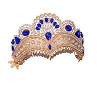 CANNXI Elegante diadema da sposa con strass, fatto a mano, regolabile, accessorio per capelli da sposa