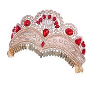 CANNXI Elegante diadema da sposa con strass, fatto a mano, regolabile, accessorio per capelli da sposa