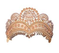 CANNXI Elegante diadema da sposa con strass, fatto a mano, regolabile, accessorio per capelli da sposa