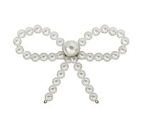 CANNXI Elegante fermaglio per capelli con perle e fiocco, accessorio per capelli da donna