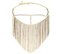 CANNXI Elegante maschera con strass e nappe lunghe, gioiello per il viso, accessorio elegante per matrimoni e feste