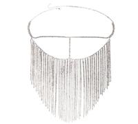 CANNXI Elegante maschera con strass e nappe lunghe, gioiello per il viso, accessorio elegante per matrimoni e feste