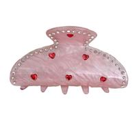 CANNXI Fermagli per capelli a forma di cuore in acetato retrò, clip per capelli a molla, accessori per capelli da donna