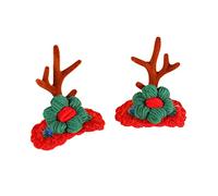 CANNXI Fermagli per capelli con corna di Natale, 1 paio di accessori per capelli per feste per bambini, per casa, festival, feste di compleanno